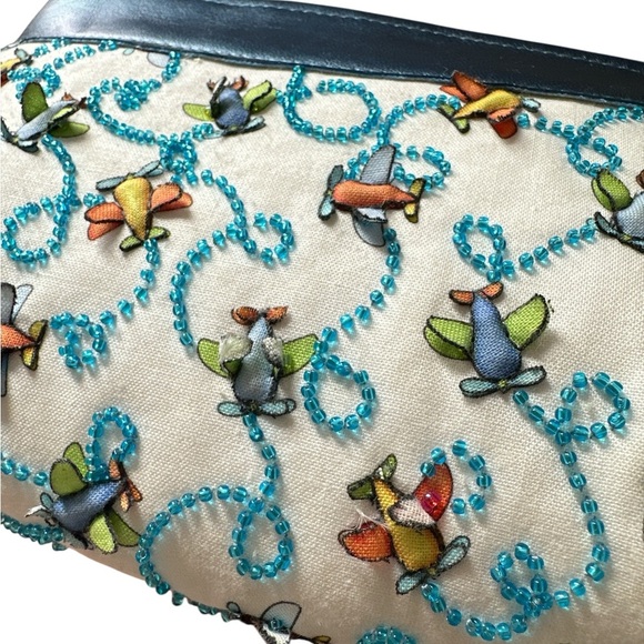 Blue and White airplane themed Wristlet - Picture 2 of 4